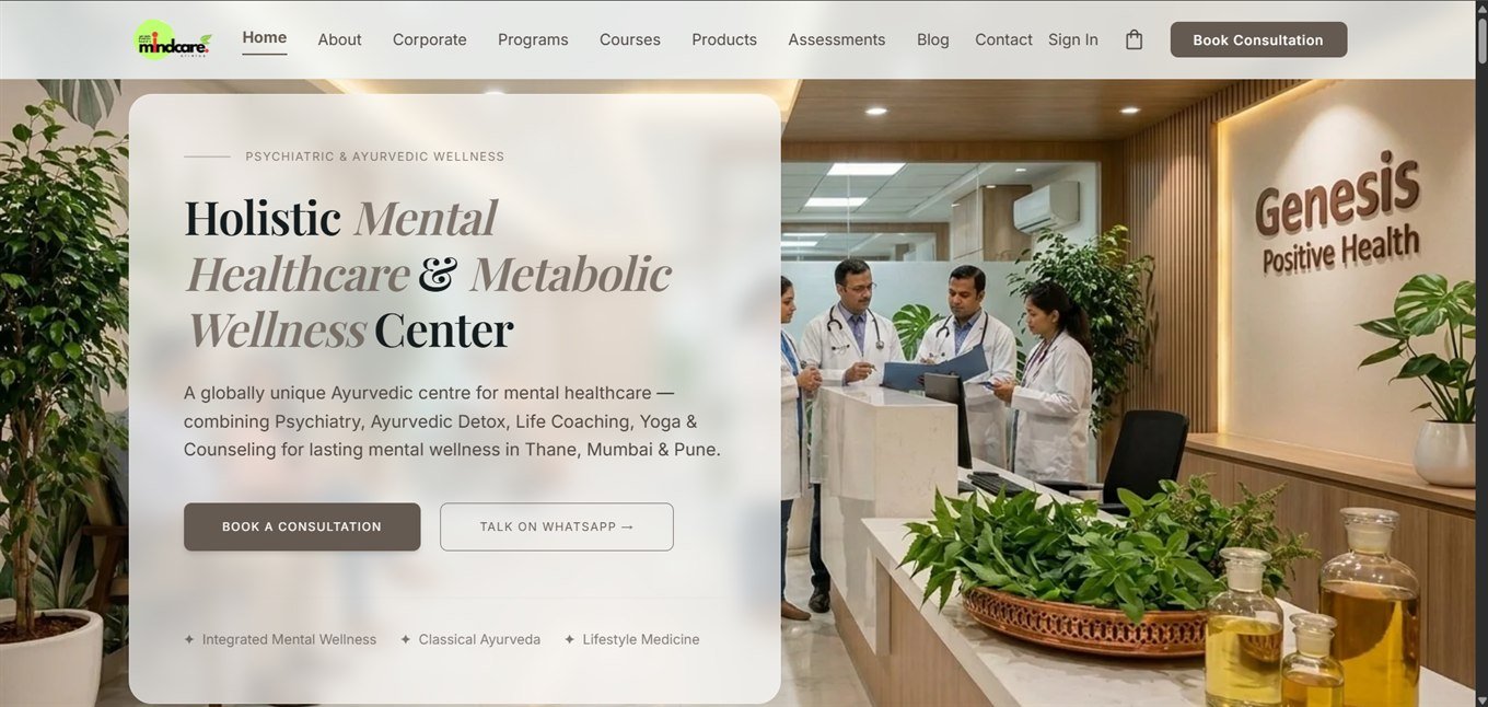 Genesis Positive Health — Mental Healthcare Website by Builtin