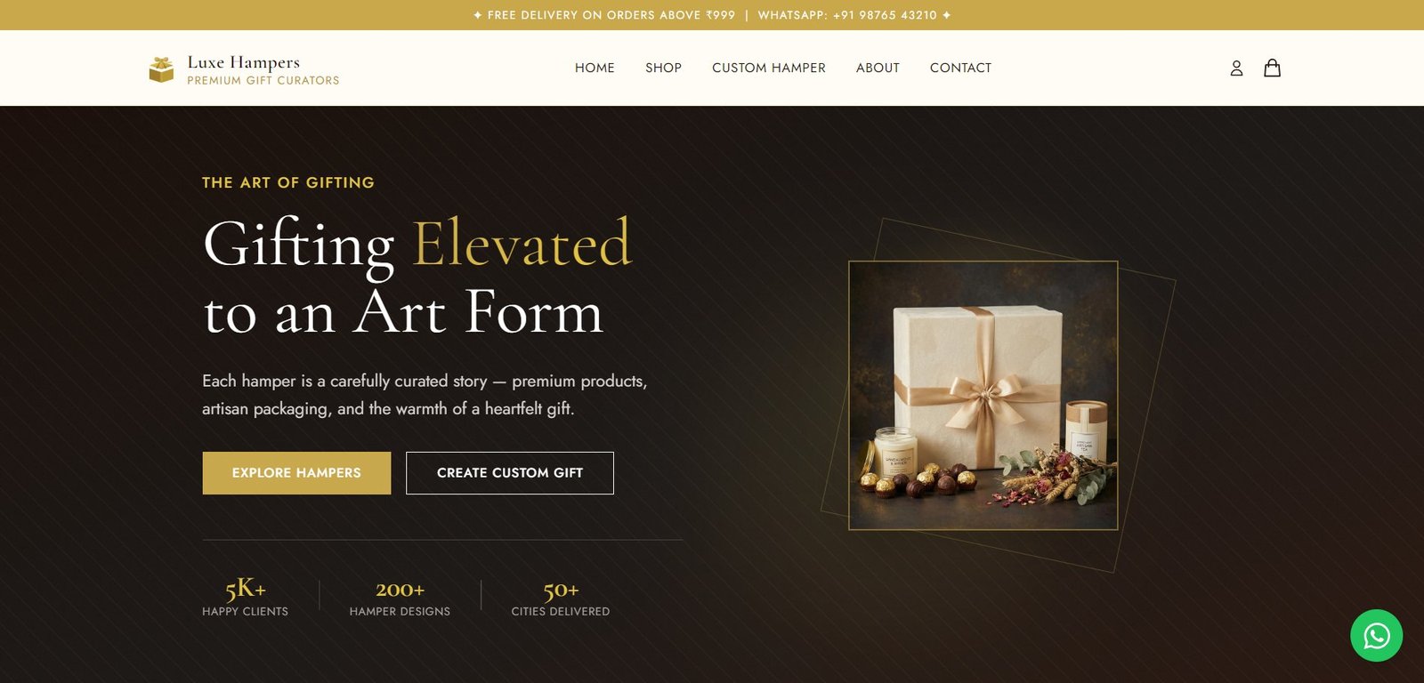 Luxe Hampers — Premium Gifting Website by APSite